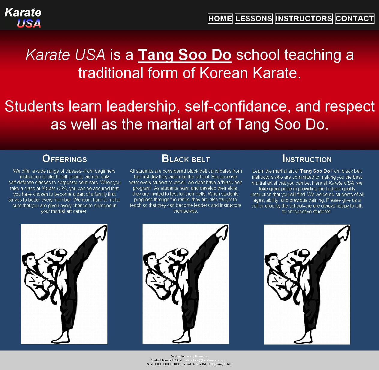 KarateUSANC.com front page
